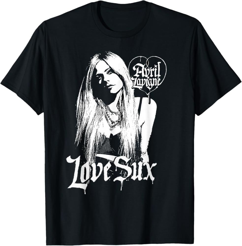 Amazon.com: Official Avril Lavigne Love Sux T-Shirt : Clothing